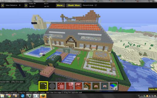 Old camera-style Mansion schematic - building