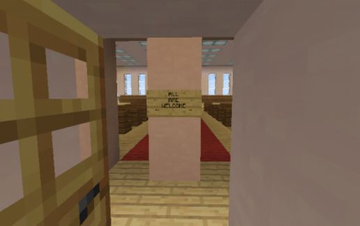 Church with Small Inner Balcony schematic - building