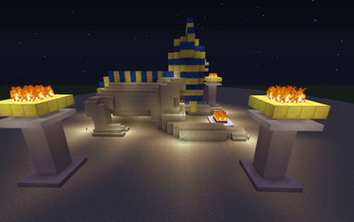Night Lit Sphinx schematic - building