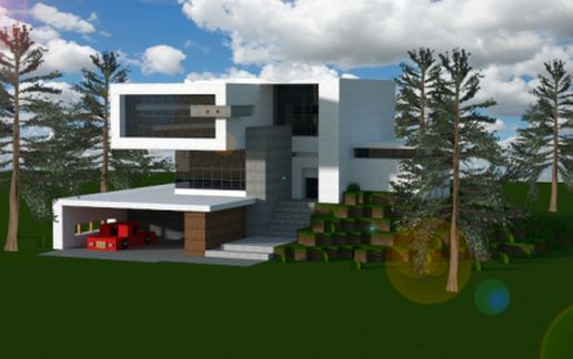Modern house schematic - building