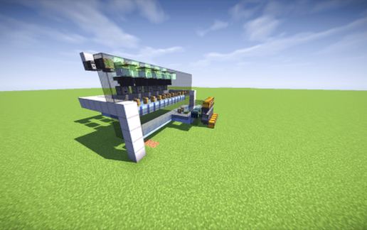 Infinite furnance fuel (Redstone glitch) schematic - building