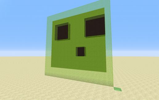 Pixel art 3D slime schematic - building