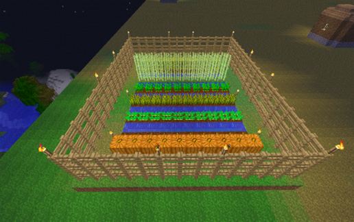 Field with simple protection schematic - building