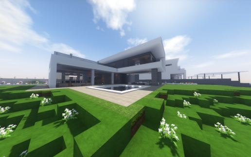 Contemporary Hillside House schematic - building