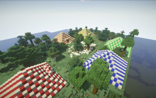 Colorful Pyramids schematic - building