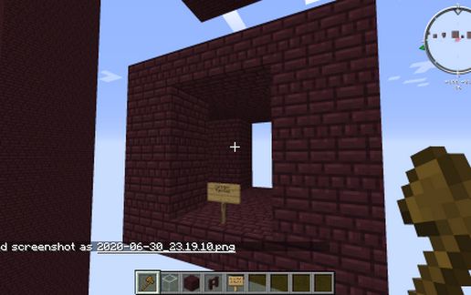Default Nether Fortress Corridor Fourway schematic - building