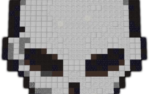 Skull pixel art schematic - building