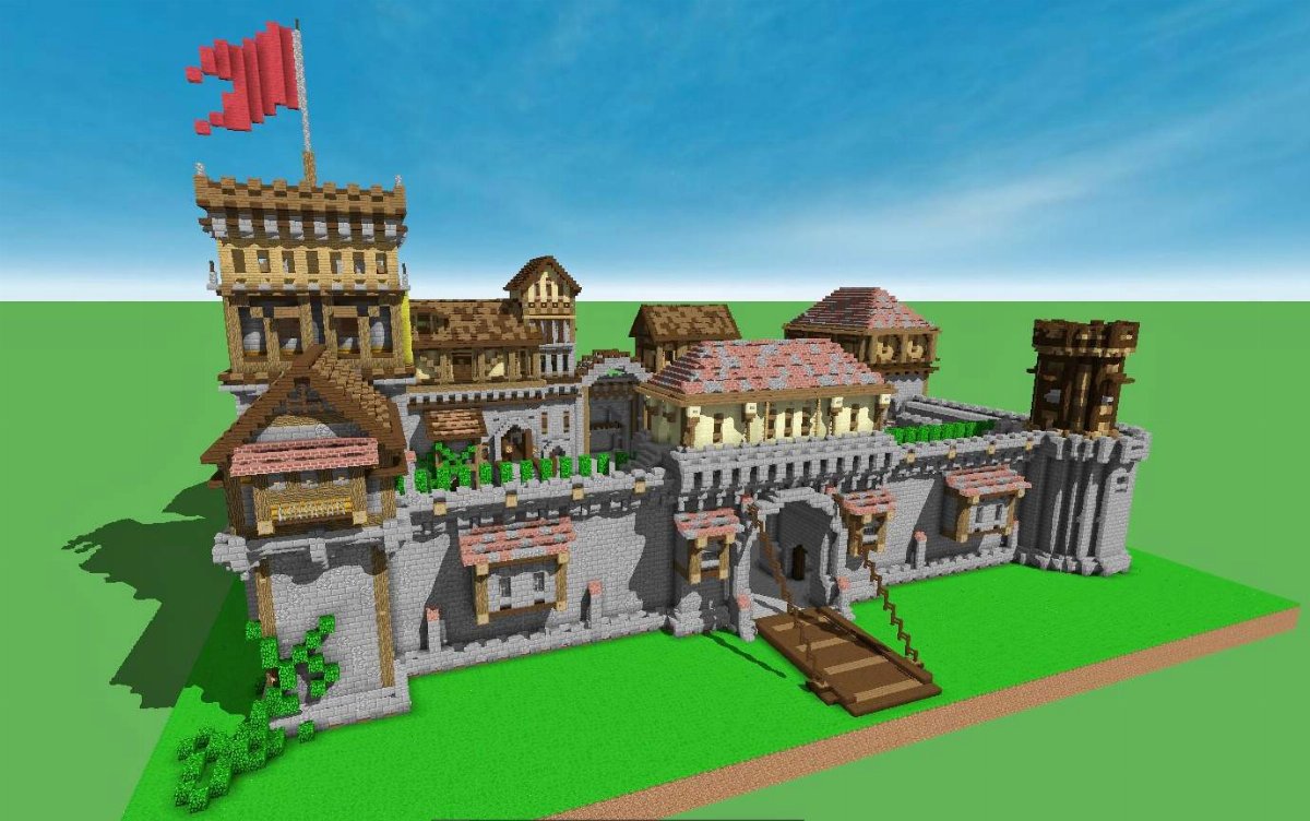 Minecraft Medieval Castle Schematic