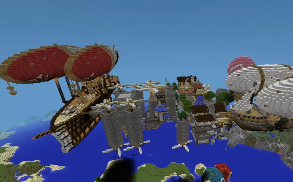 Steampunk Sky City schematic - building