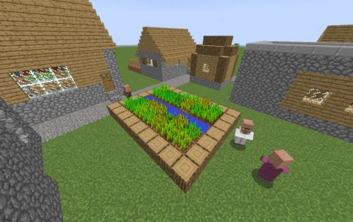 NPC Village "farm with wheat" schematic - building