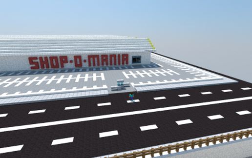 Shop-O-Mania shopping center schematic - building