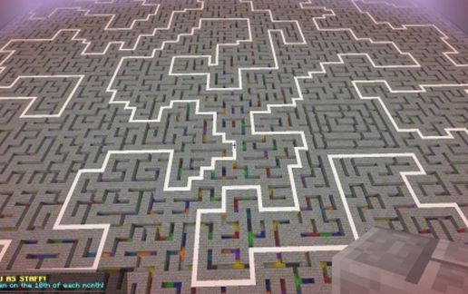 Maze (with solution) schematic - building