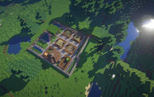 Small medieval garden