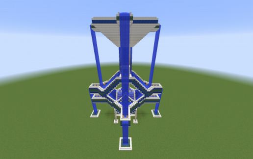 Hourglass shaped water building schematic - building