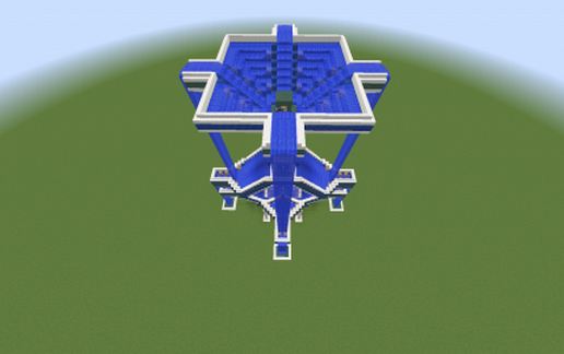Hourglass shaped water building