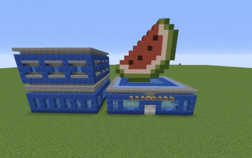 food  shop with house schematic - building