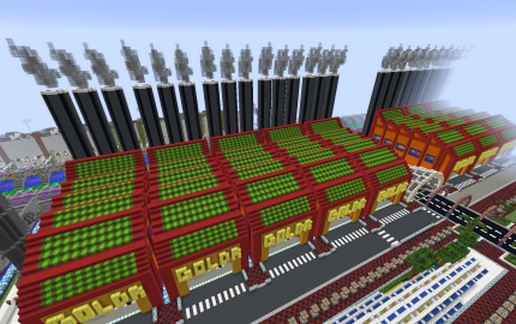 gold smelting factory schematic - building