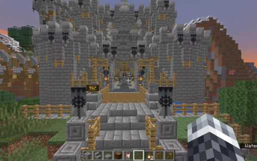 Castle Gate (3-Height) with Drawbridge h-3.0a schematic - building