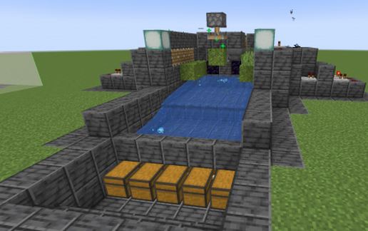 Auto Moss Farm schematic - building