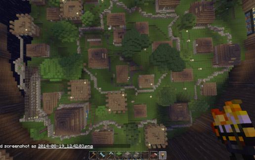 Huge Village MineCraft schematic - building