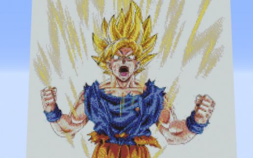 Goku Pixelart schematic - building