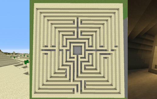 Sandstone Pyramid with Maze schematic - building