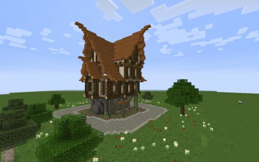 Stylized Medieval TownHouse schematic - building
