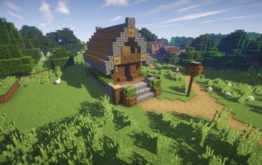 medieval house schematic - building
