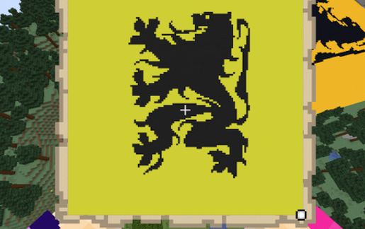 128x128 Flag of Flanders (Battle Flag variant) Map Art