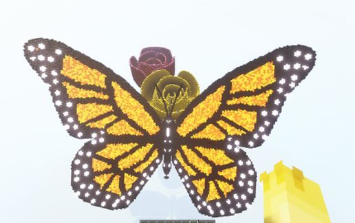 Butterfly and tulip / papillon sur tulipe schematic - building