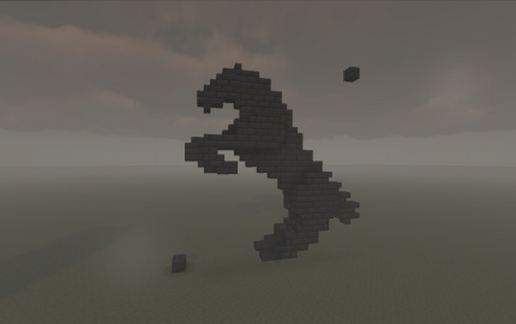 Horse statue schematic - building