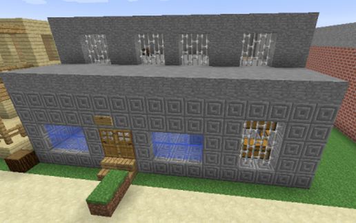 small bank with vault schematic - building