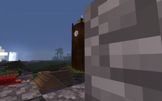 English clock tower schematic - building