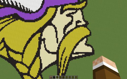 Minnesota Vikings Logo schematic - building