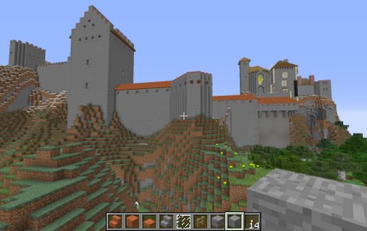 Medieval castle and city.