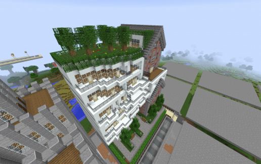 Modern apartment building schematic - building